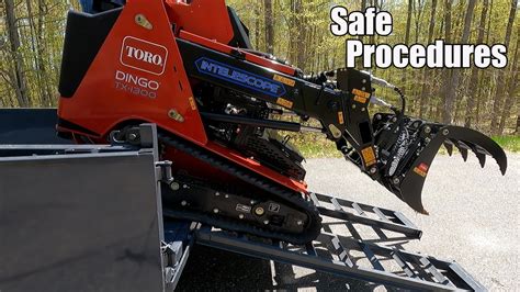 unloading a skid steer|TIPS for Loading and Unloading a Skid Steer .